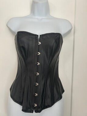 Alivila  Y Steam punk faux leather corset S